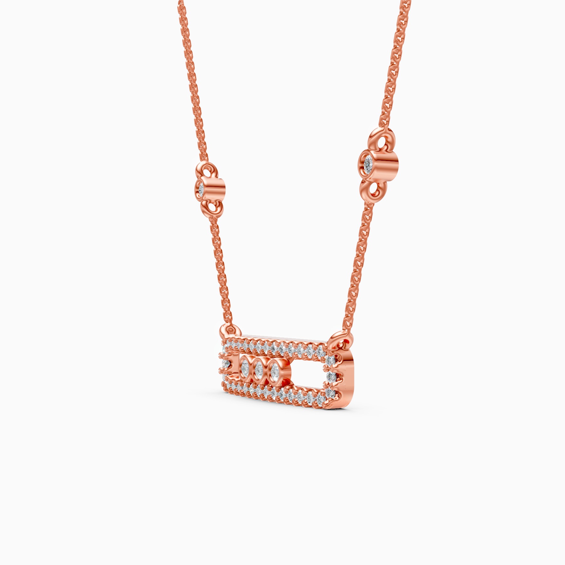 Radiant Bar Necklace with Lab Grown Diamonds